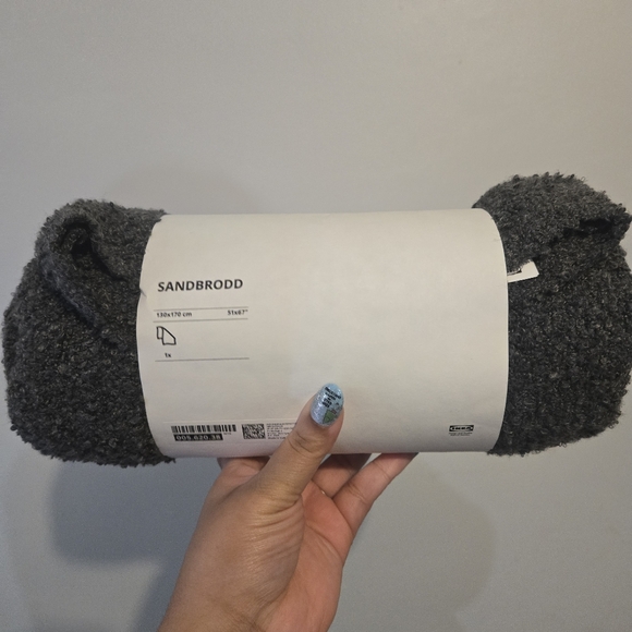 SANDBRODD Anthracite Throw Blanket - Picture 6 of 8